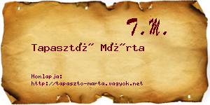 Tapasztó Márta névjegykártya