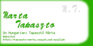 marta tapaszto business card